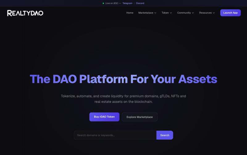 realtydao.com homepage